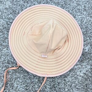 Ruffle Butts Baby Toddler Sun Hat 12m-2T Peach Pink Swim Beach Summer Girl